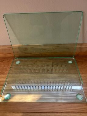 Transparent Green Laptop Cooling Stand Cover - Clear Green